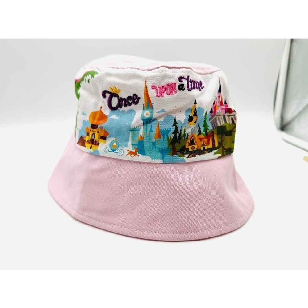 Disney Parks Princess Bucket Hat Pink Once‎ Upon a Time Youth 55cm NEW Authentic